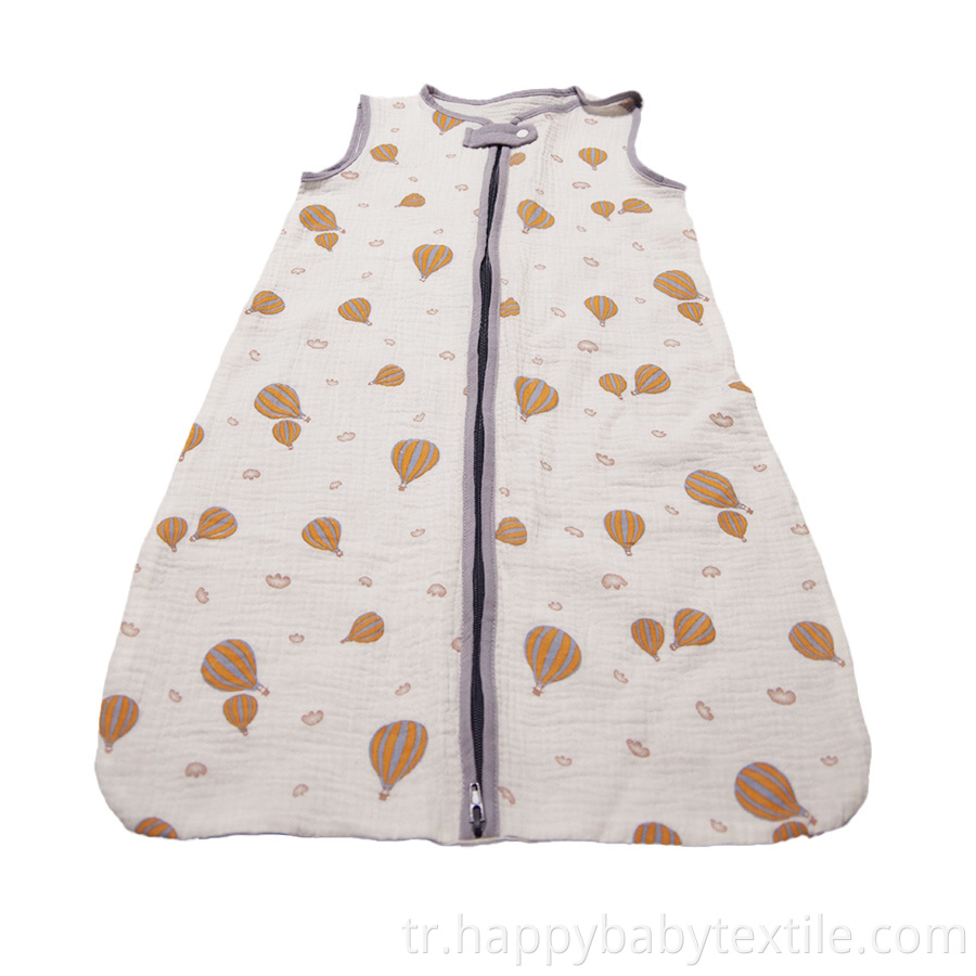Bebek pamuklu muslin uyku tulumu Baby Cotton Muslin Sleeping Bag